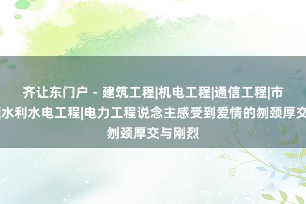 齐让东门户 - 建筑工程|机电工程|通信工程|市政工程|水利水电工程|电力工程说念主感受到爱情的刎颈厚交与刚烈